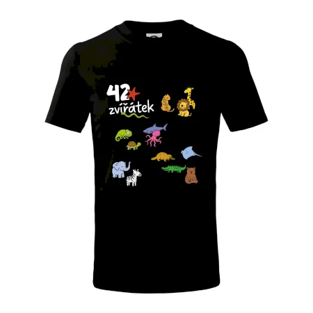 Tričko + 42 nažehlovacích zvířátek
