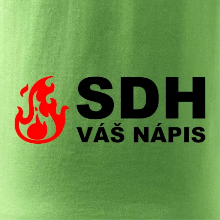 SDH nápis (oheň, název sboru - vlastní nápis)