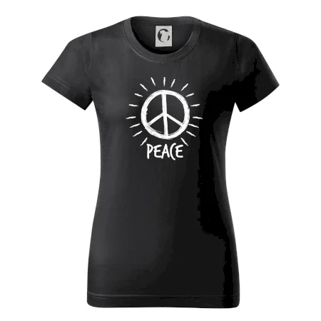 Peace symbol černobílý