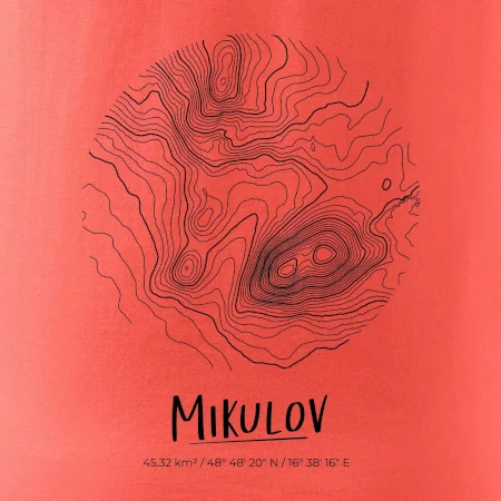Mikulov - vrstevnice v kruhu
