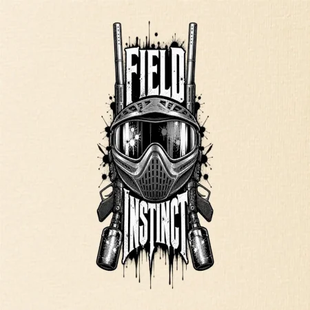Černobílá maska field instinct paintball