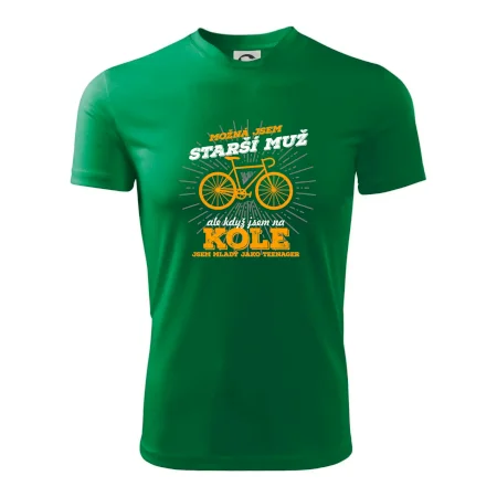 Starší muž - cyklista silniční kolo