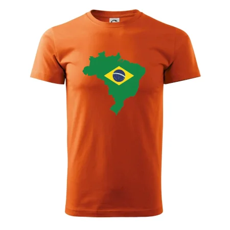 Brazílie vlajka v mapě