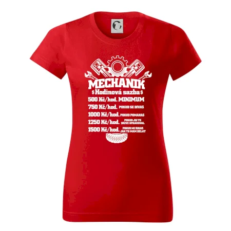 Mechanik - hodinová sazba