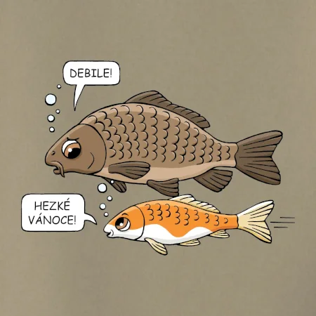 Hezké Vánoce Kapr a Koi kapr (Hana-creative)