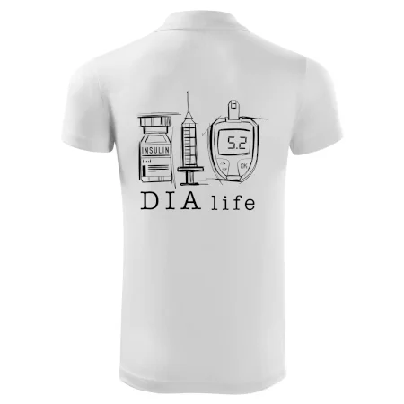 D I A life - kreslený insulin injekce a glukometr