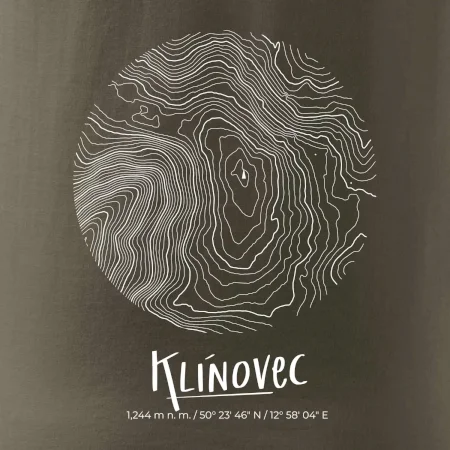 Klínovec - vrstevnice v kruhu