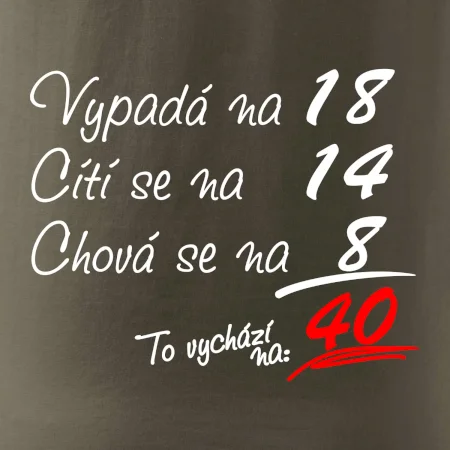 Vypadá, cítí se, chová se - 40 let