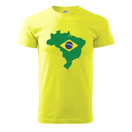 Brazílie vlajka v mapě