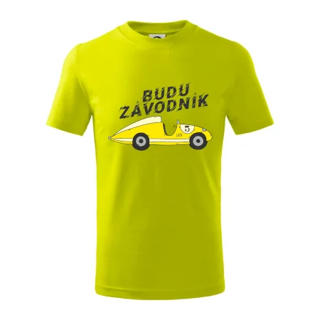 Budu závodník žluté  auto