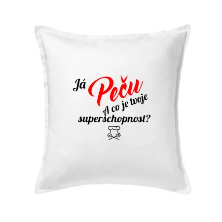 Já peču - tvoje superschopnost? šikmý nápis