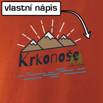Kreslené hory - vlastní nápis