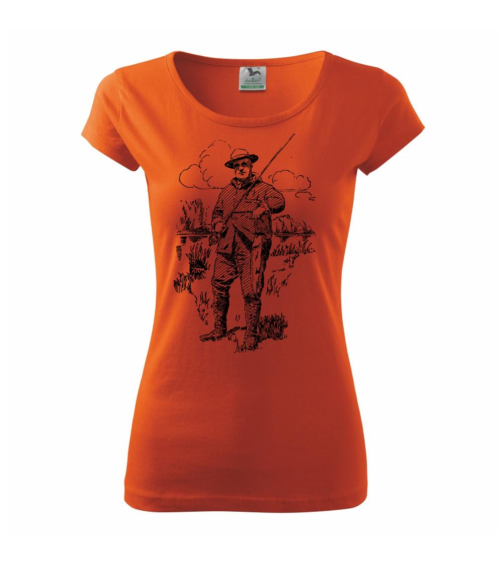 Kreslený rybář s úlovkem