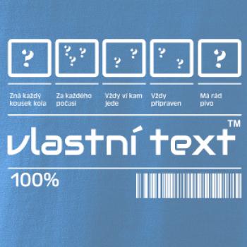 Čárový kód - Vlastní text