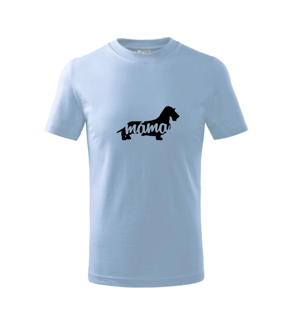 Jezevčík dlouhosrstý máma obrys