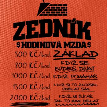 Hodinová mzda zedník Hodinová mzda zedník