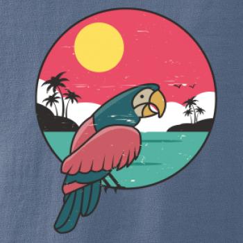 Papoušek v kruhu u moře