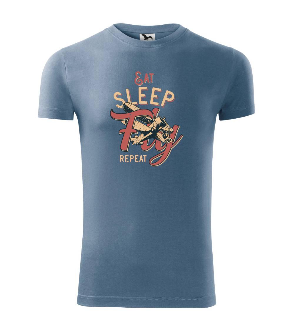 Eat Sleep Fly Repeat letadlo - Viper FIT pánské triko
