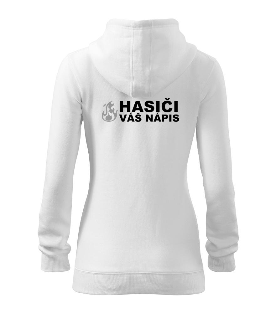 Hasiči REFLEXNÍ (oheň, Firesport, název sboru - vlastní nápis) - Dámská mikina trendy zipper s kapucí