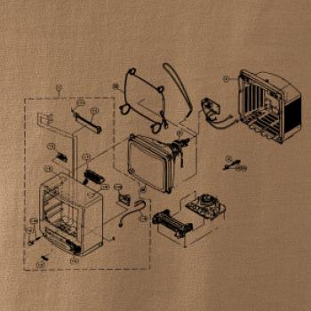 Nákres stará CRT televize