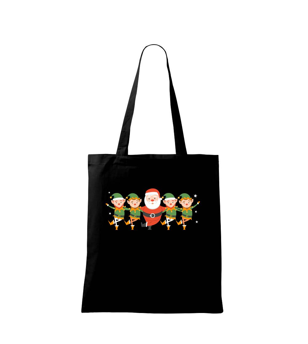 Tancující Santa a čtyři skřítci