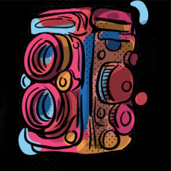 Foťák barevný - dvě čočky