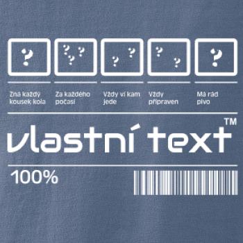 Čárový kód - Vlastní text Čárový kód - Vlastní text