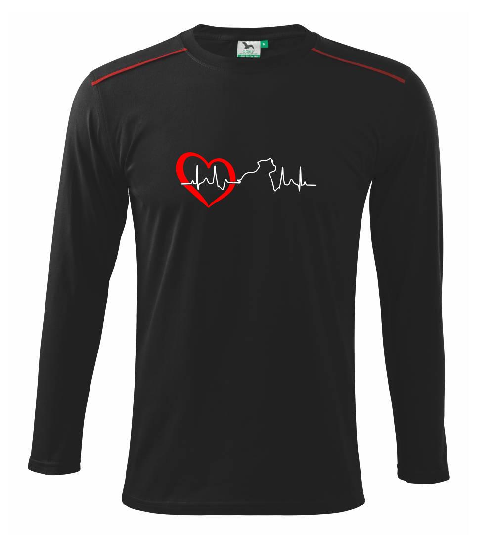 Stafordšírsky bulteriér EKG - Triko s dlouhým rukávem Long Sleeve