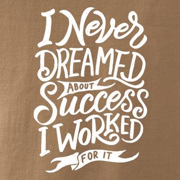 I Never Dreamed About Success, I Worked For it