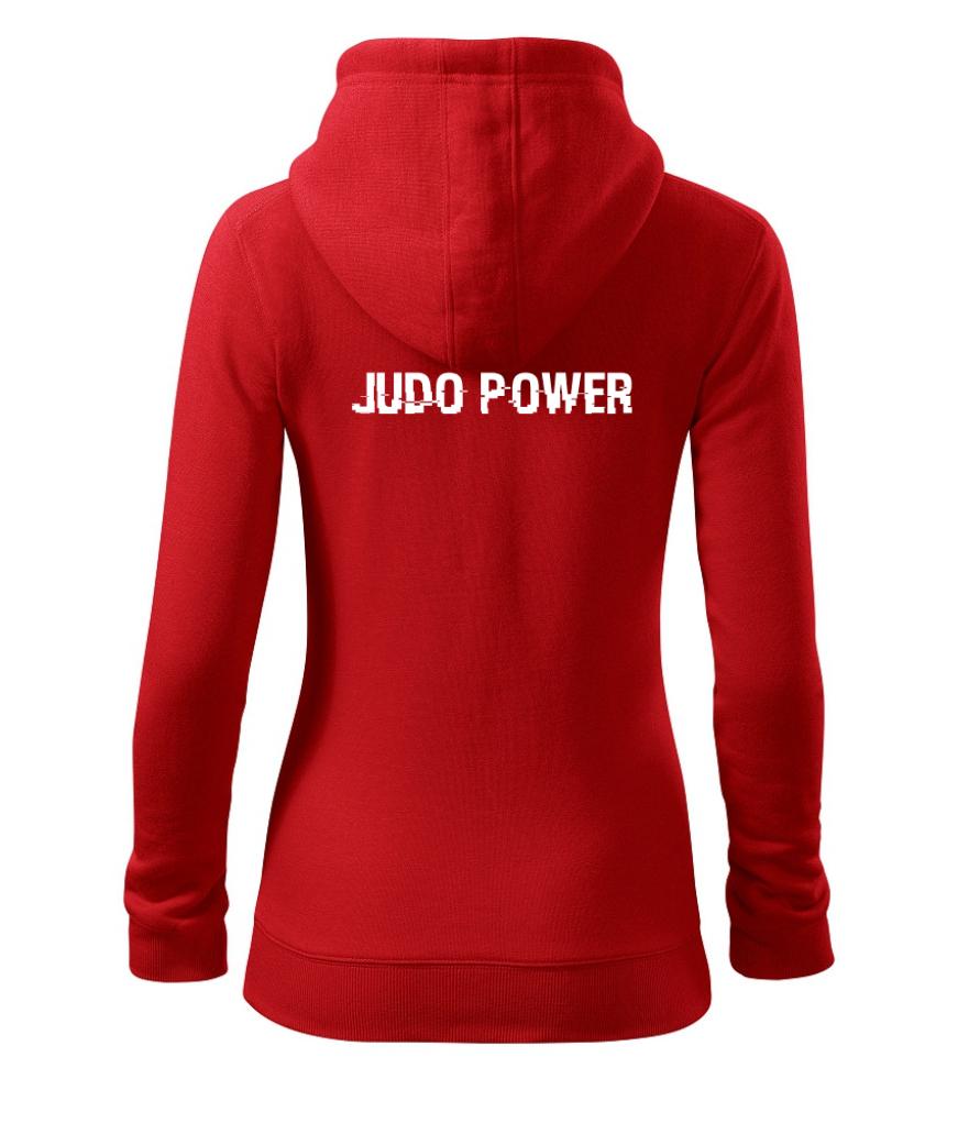 Judo power - Dámská mikina trendy zipper s kapucí