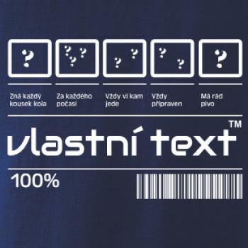 Čárový kód - Vlastní text