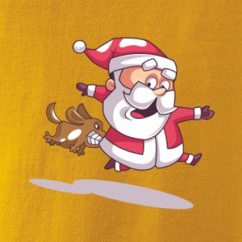 Santa se zakousnutým psem