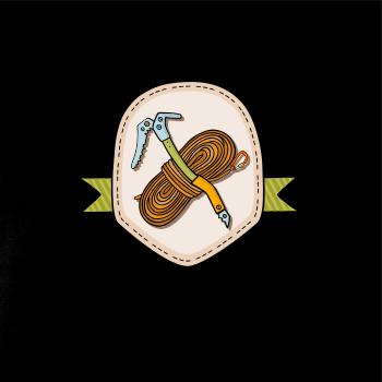 Horolezecké lano a cepín