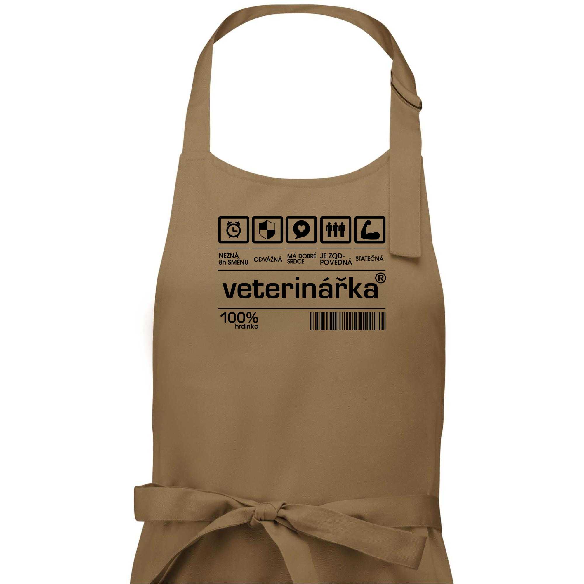 Čárový kód - Veterinářka - Zástěra na vaření