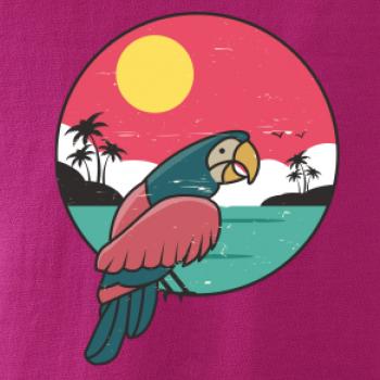 Papoušek v kruhu u moře