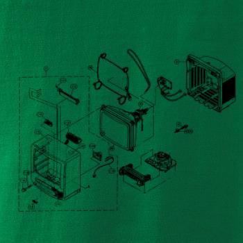 Nákres stará CRT televize