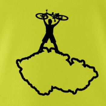 Mapa ČR - cyklista na prsou Mapa ČR - cyklista na prsou