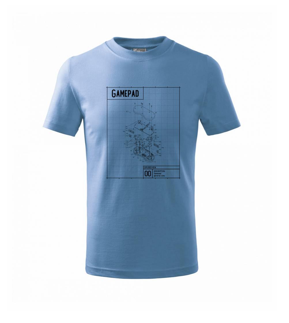 Nákres Gamepad rozebraný