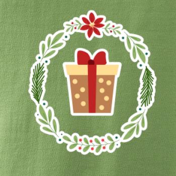 Vánoční věnec s dárkem