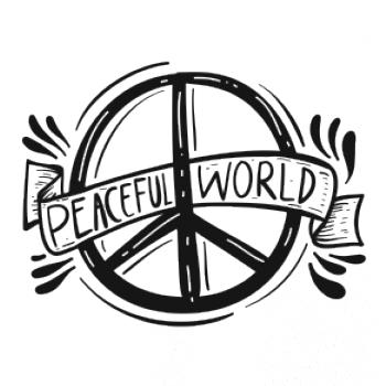 Peaceful world logo Peaceful world logo