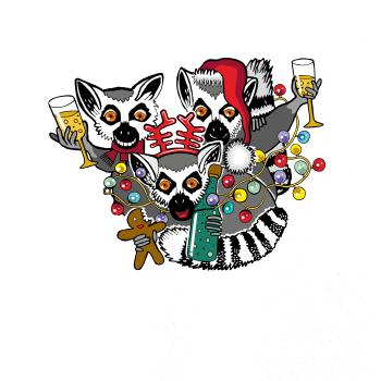 Vánoční Lemurové (Pecka design)