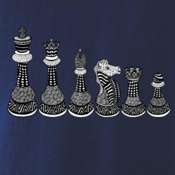 Šachové figurky v řadě - kreslené Šachové figurky v řadě - kreslené