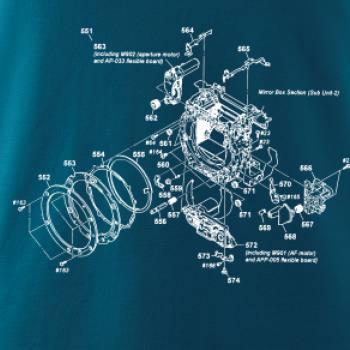 Nákres uzávěrka starý fotoaparát