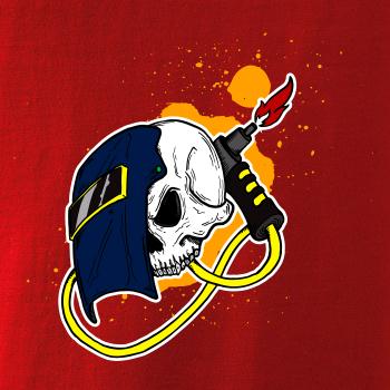 Svářeč - kreslená lebka