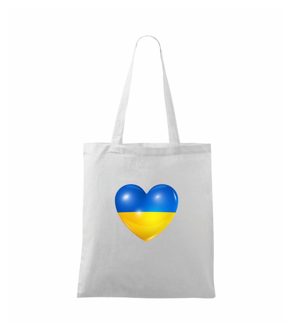 Ukrajina srdce vlajka - Taška malá