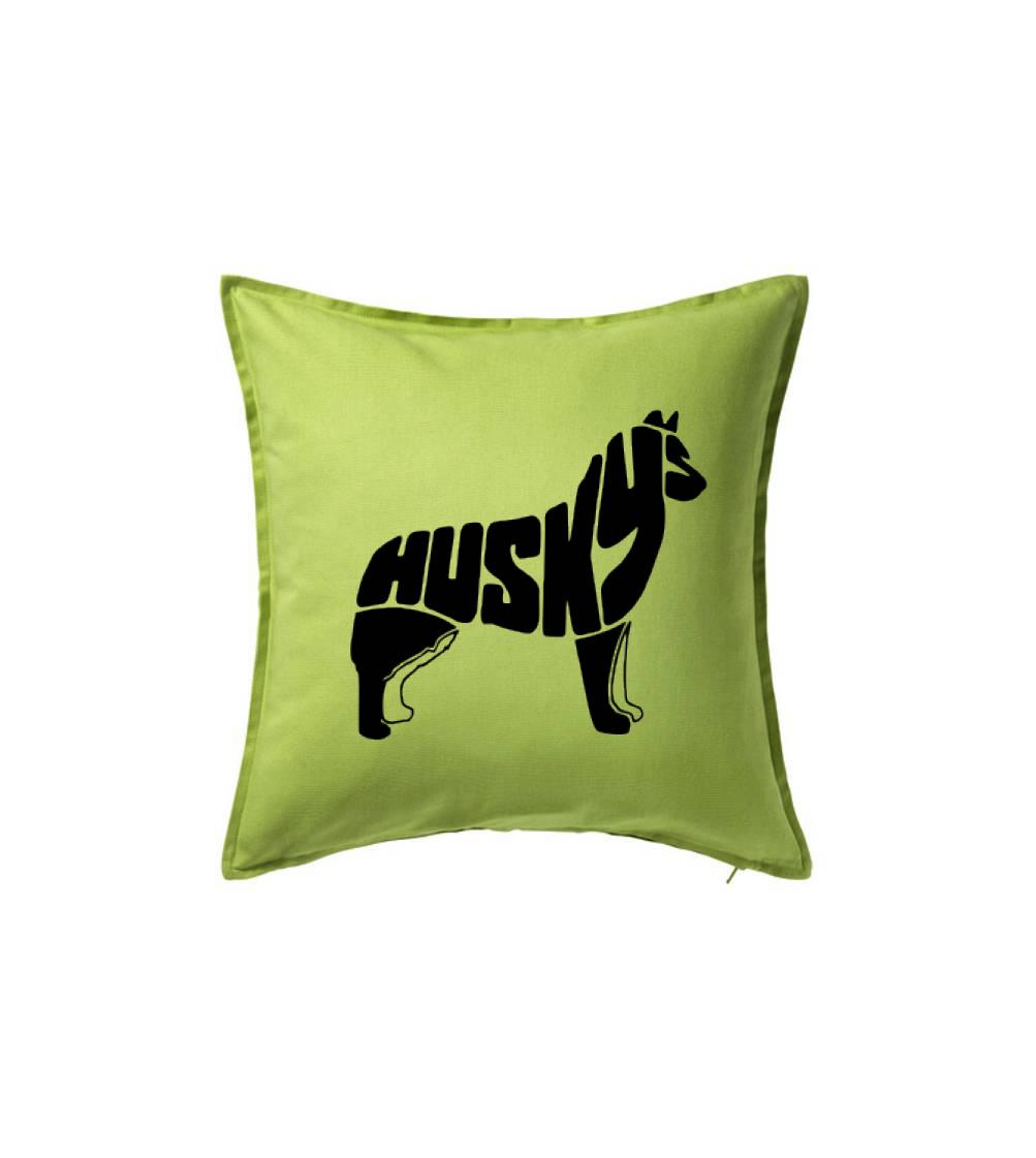 Husky - text v těle - Polštář 50x50