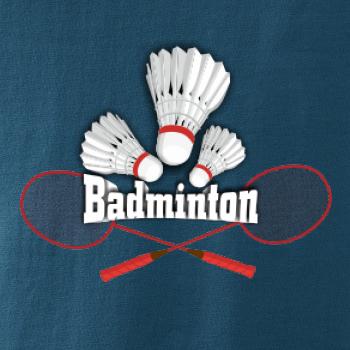 Badminton - nápis s košíky