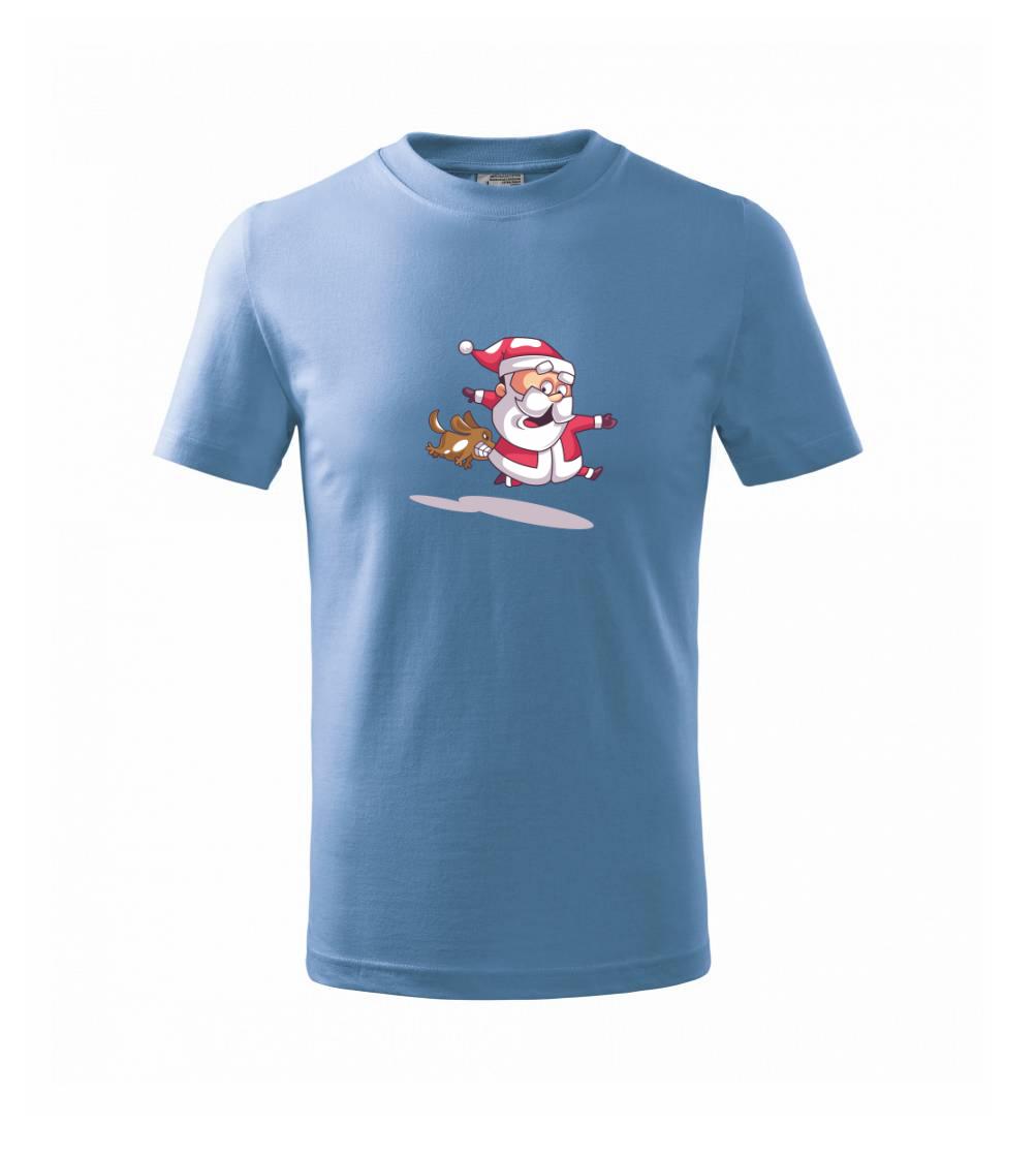 Santa se zakousnutým psem