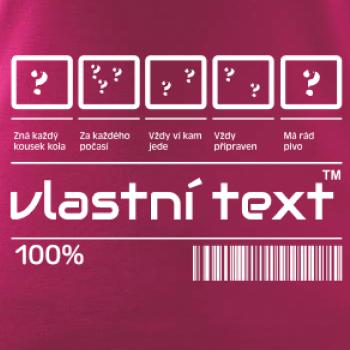 Čárový kód - Vlastní text