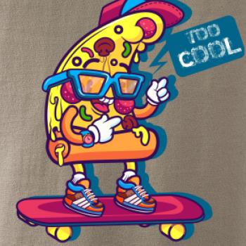 Pizza slice with skateboard